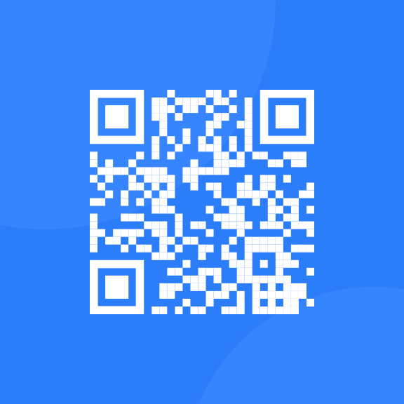 qr-code with blue background color